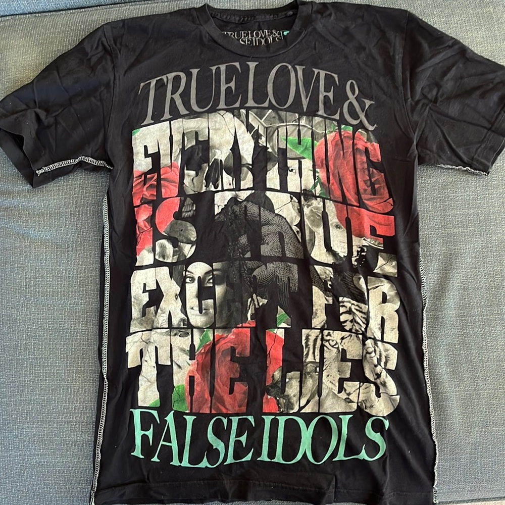 Mens graphic tshirt from True Love False Idols. Size small